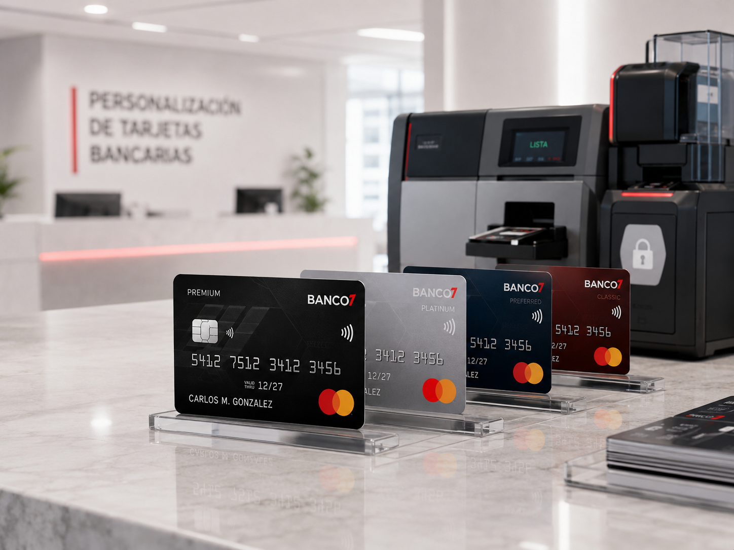 Personalización de tarjetas bancarias